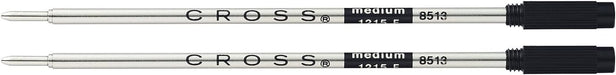 Recambios Cross para bolígrafos, medianos, tinta negra, paquete de 2 modelo: 8513-2 - Quierox - Tienda Online