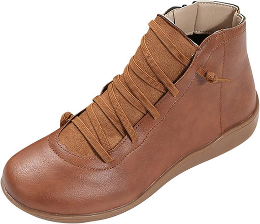 Retro Color sólido Cremallera lateral plana Casual Botas cortas - Quierox - Tienda Online