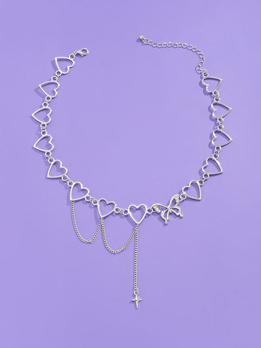 ROMWE Collar con decoración de corazón y mariposa - Quierox - Tienda Online