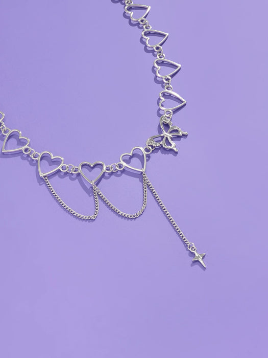 ROMWE Collar con decoración de corazón y mariposa - Quierox - Tienda Online