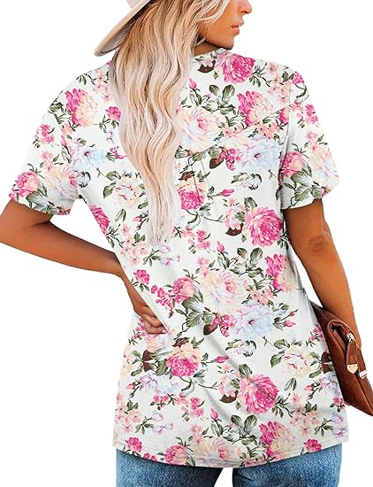 ROSELINLIN - Camisas de manga corta para mujer, ajuste holgado - Quierox - Tienda Online