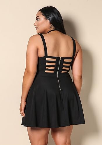 ROSIANNA Vestidos cortos sin mangas con espalda descubierta