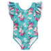 RuffleButts Fancy Me Traje de baño de una pieza con manga de mariposa floral - Quierox - Tienda Online