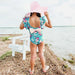 RuffleButts Fancy Me Traje de baño de una pieza con manga de mariposa floral - Quierox - Tienda Online