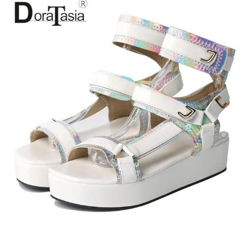 Sandalias de gladiador con plataforma para mujer, zapatos informales con cuñas coloridas - Quierox - Tienda Online