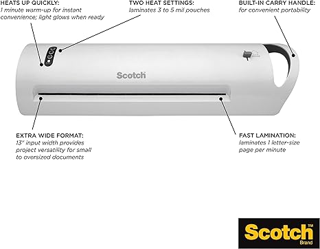 Scotch Laminador térmico con 20 bolsas tamaño carta - Quierox - Tienda Online