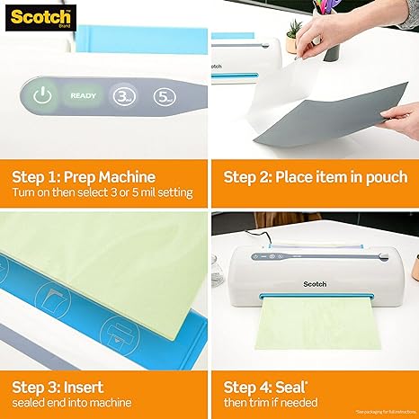 Scotch Laminador térmico con 20 bolsas tamaño carta - Quierox - Tienda Online