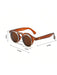 Shein 1 pieza gafas de sol de doble capa redondas estilo steampunk abatibles vintage - Quierox - Tienda Online