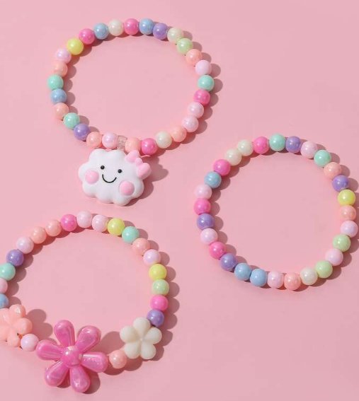 SHEIN 1 piezas acrílico Pulsera con cuenta Set - Quierox - Tienda Online