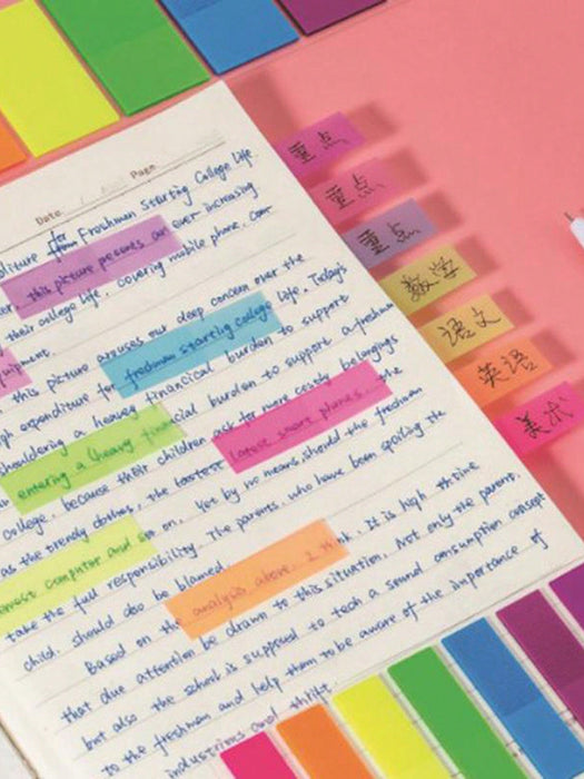 Shein 200 notas adhesivas transparentes, bloc de notas - Quierox - Tienda Online