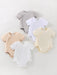 SHEIN 5 Piezas Body De Bebé Con Botones Delanteros Y Con Diseño Sólido - Quierox - Tienda Online