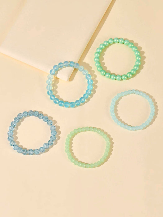 SHEIN 5 piezas Pulsera con cuenta minimalista - Quierox - Tienda Online