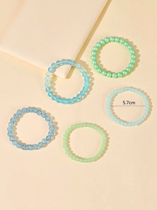 SHEIN 5 piezas Pulsera con cuenta minimalista - Quierox - Tienda Online