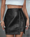 SHEIN BAE Falda cuero PU con detalle de tachuelas - Quierox - Tienda Online