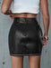 SHEIN BAE Falda cuero PU con detalle de tachuelas - Quierox - Tienda Online