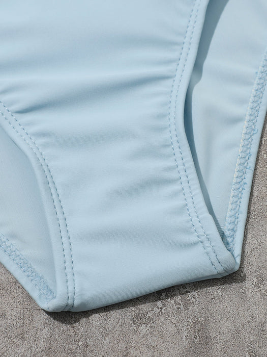 SHEIN Bañador de niña de una pieza de color combinado con abertura - Quierox - Tienda Online