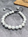 SHEIN Brazalete Ajustable De Piedra Howlite Blanca - Quierox - Tienda Online