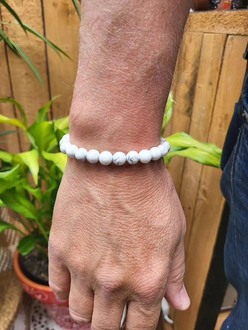 SHEIN Brazalete Ajustable De Piedra Howlite Blanca - Quierox - Tienda Online