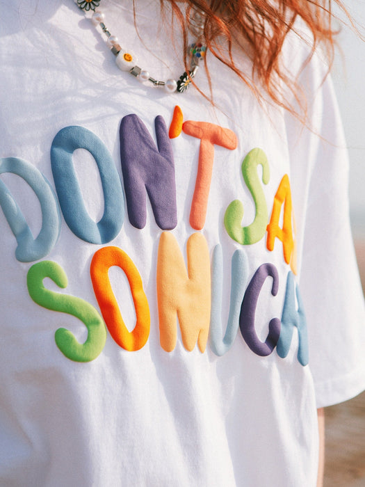 SHEIN Camiseta extragrande con estampado de eslogan y hombros caídos - Quierox - Tienda Online