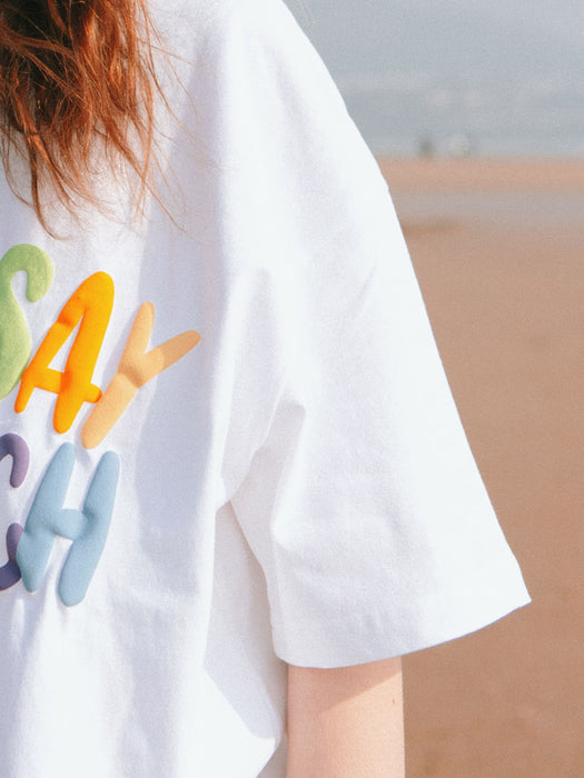 SHEIN Camiseta extragrande con estampado de eslogan y hombros caídos - Quierox - Tienda Online