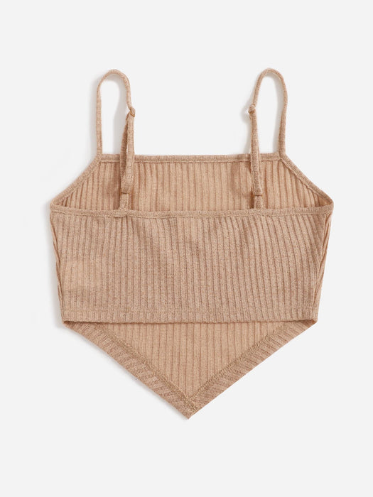 SHEIN Chicas adolescentes top de tirantes bajo asimétrico - Quierox - Tienda Online