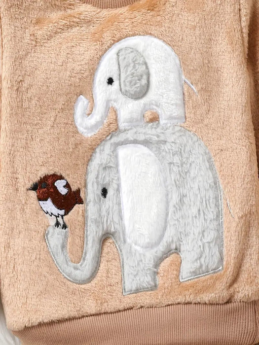 SHEIN Conjunto De Sudadera Con Capucha Y Pantalones Forrados Con Patrón De Oso - Quierox - Tienda Online