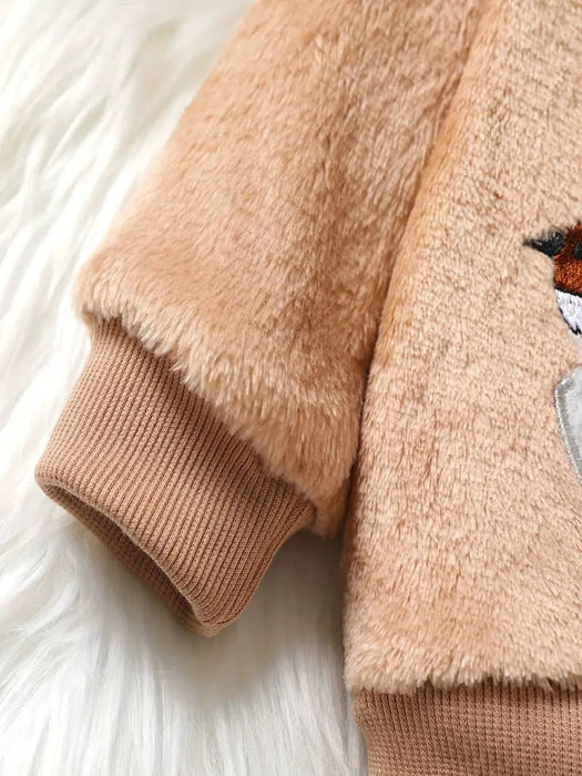 SHEIN Conjunto De Sudadera Con Capucha Y Pantalones Forrados Con Patrón De Oso - Quierox - Tienda Online