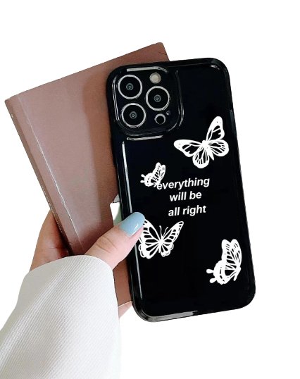 SHEIN, cover negro, con mariposa. - Quierox - Tienda Online