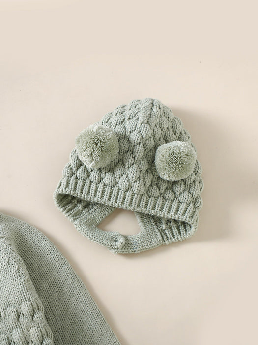 SHEIN Enterizo De Punto Para Bebé, Accesorios De Gorro Y Manta - Quierox - Tienda Online