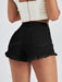 SHEIN Essnce Shorts en mezclilla con bolsillo oblicuo ribete sin dobladillo - Quierox - Tienda Online
