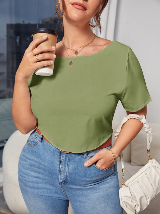 SHEIN Frenchy Camisa corta de espalda V con lazo - Quierox - Tienda Online