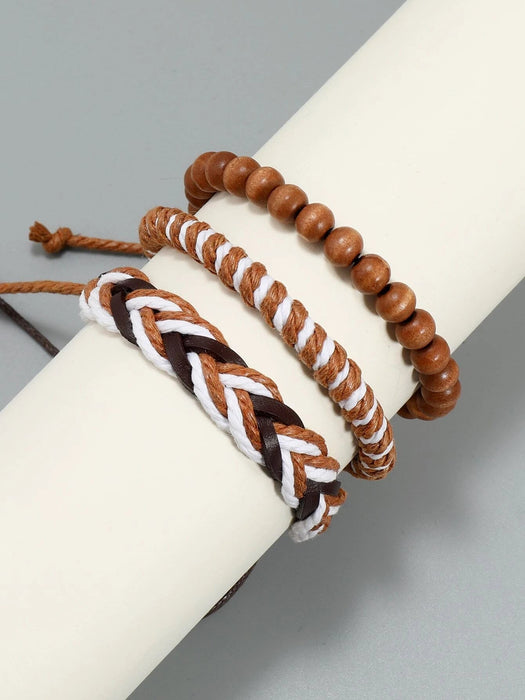 SHEIN Hombres 3 piezas Pulsera con diseño de cuenta - Quierox - Tienda Online