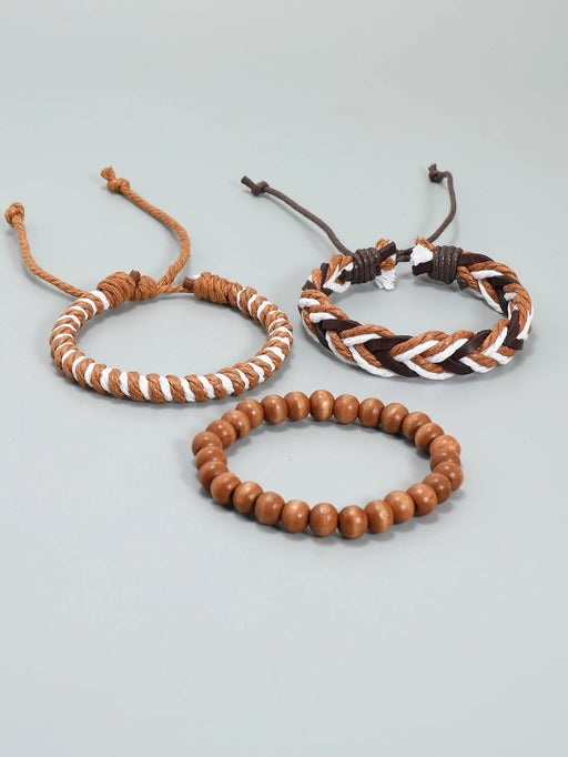 SHEIN Hombres 3 piezas Pulsera con diseño de cuenta - Quierox - Tienda Online