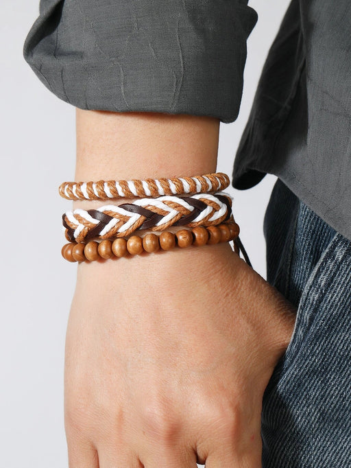 SHEIN Hombres 3 piezas Pulsera con diseño de cuenta - Quierox - Tienda Online