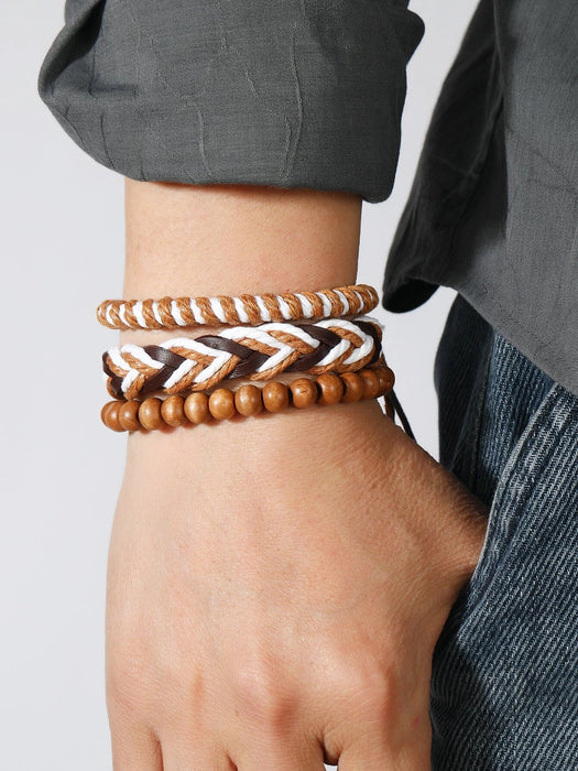 SHEIN Hombres 3 piezas Pulsera con diseño de cuenta - Quierox - Tienda Online
