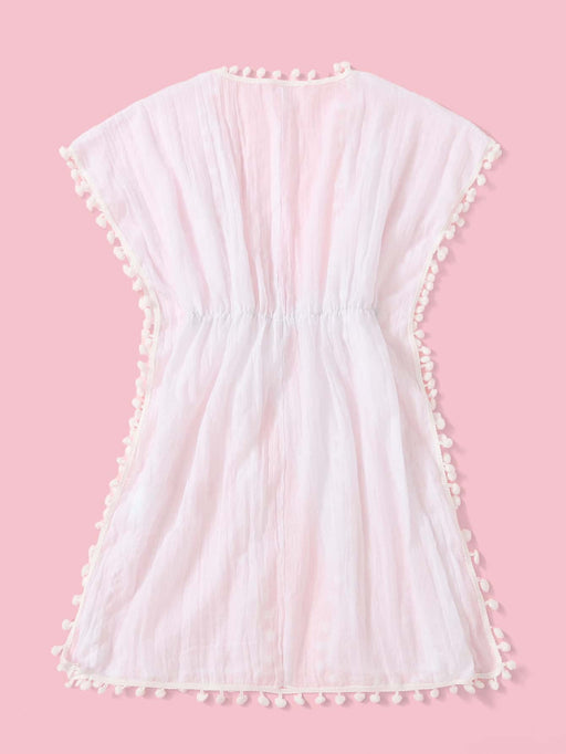 SHEIN Kimono con nudo delantero y ribete de pompones - Quierox - Tienda Online