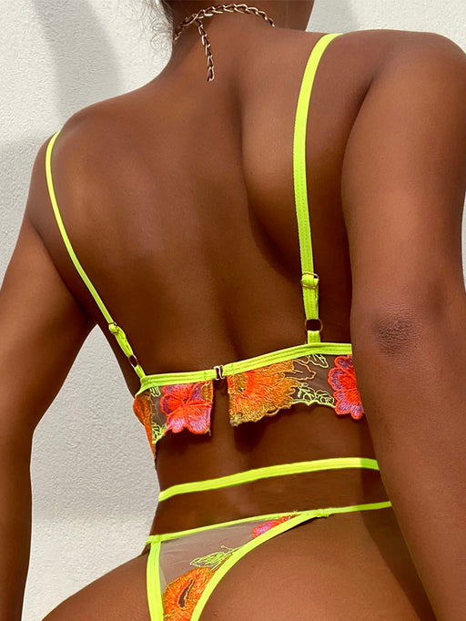 SHEIN Lencería de malla con bordado vinculado con cadena - Quierox - Tienda Online