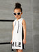 SHEIN Niñitas Vestido tank con estampado de letra con capucha - Quierox - Tienda Online