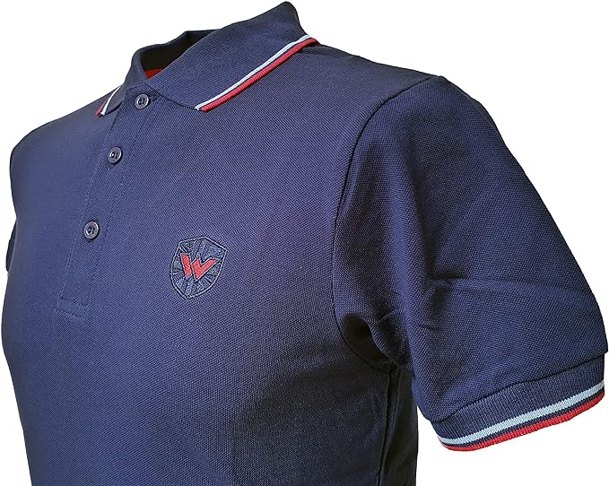 SHEIN Polo de doble punta para hombre, color azul marino — Quierox