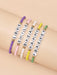 SHEIN Pulsera decorativa con cuentas y letras de 5 piezas - Quierox - Tienda Online