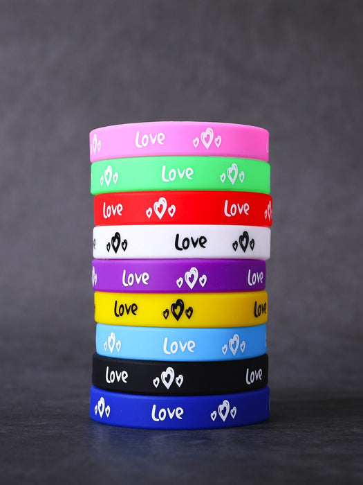 SHEIN Pulsera gráfica de moda y popular de 9 piezas para hombre - Quierox - Tienda Online