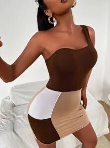 SHEIN Slayr One Shoulder Bodycon Dress - Quierox - Tienda Online