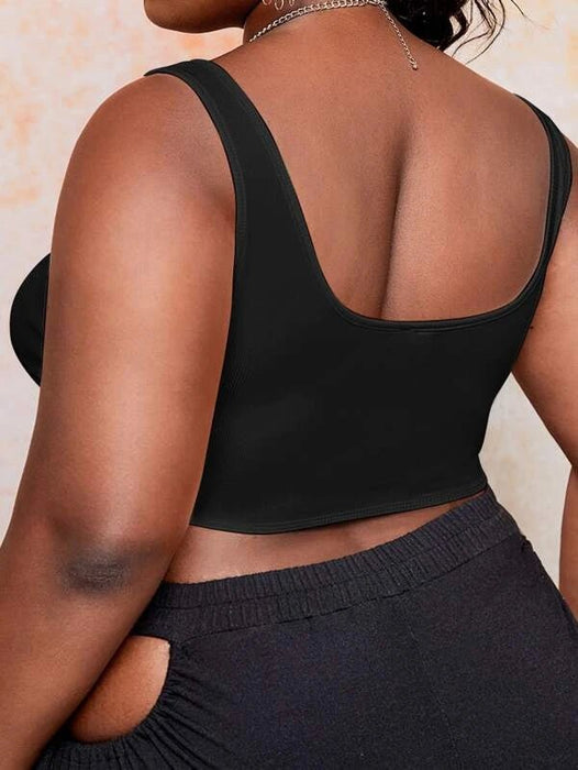 SHEIN Slayr Top con cremallera delantera Talla Plus - Quierox - Tienda Online