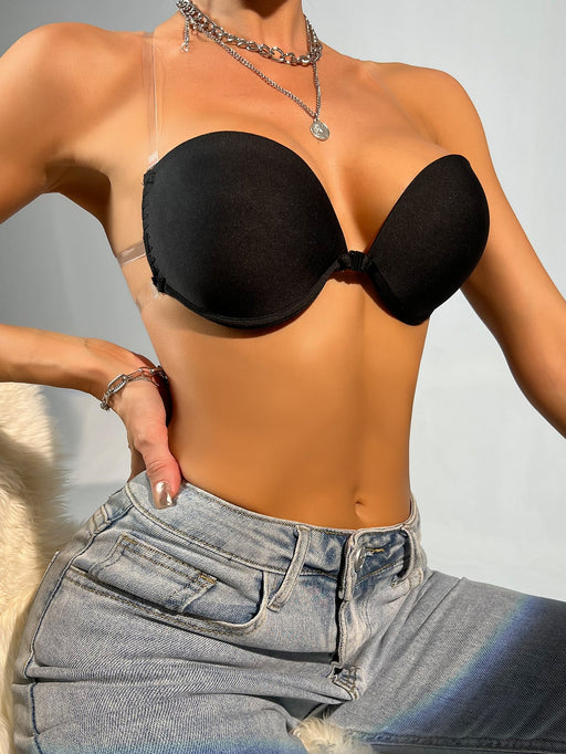 SHEIN Sujetador con tira transparente con aro - Quierox - Tienda Online