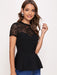 SHEIN Top peplum con encaje - Quierox - Tienda Online