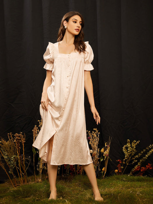 SHEIN Vestido de dormir con botones Modelly Dálmata - Quierox - Tienda Online