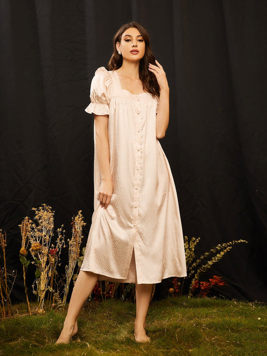 SHEIN Vestido de dormir con botones Modelly Dálmata - Quierox - Tienda Online