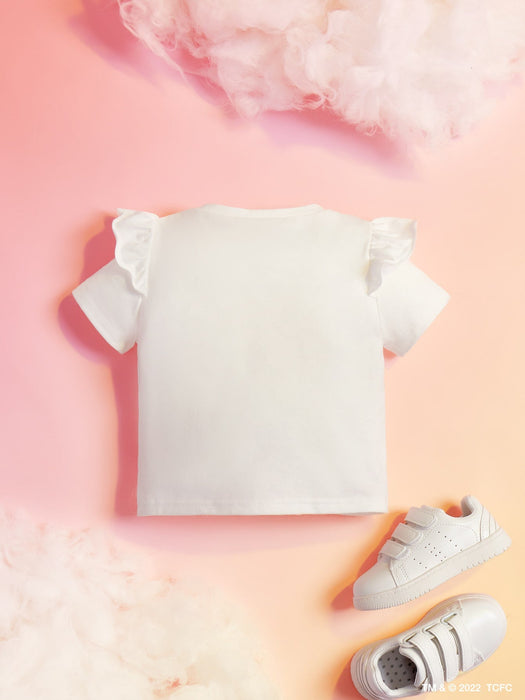 SHEIN X Care Bears Conjunto De Camiseta De Manga Corta Y Falda De Malla Superpuesta - Quierox - Tienda Online