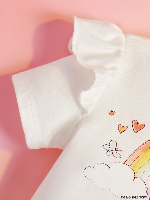 SHEIN X Care Bears Conjunto De Camiseta De Manga Corta Y Falda De Malla Superpuesta - Quierox - Tienda Online