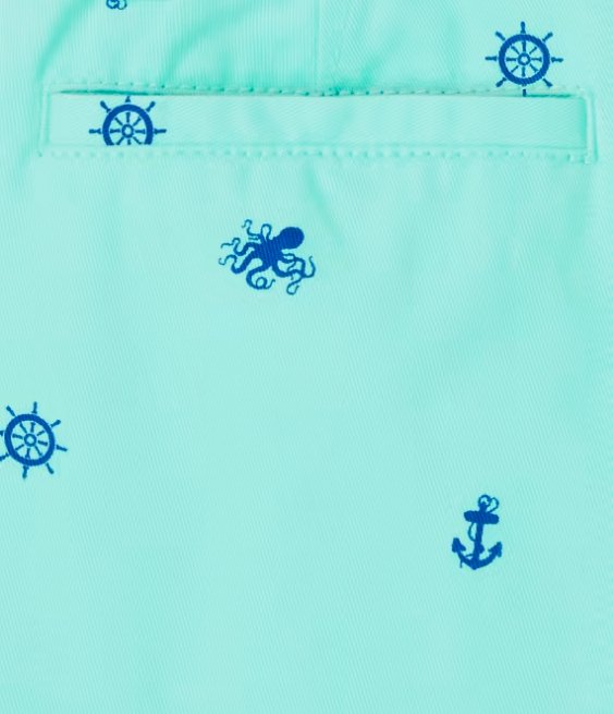 Shorts Chinos Estampados Para Niños - Mellow Aqua - Quierox - Tienda Online